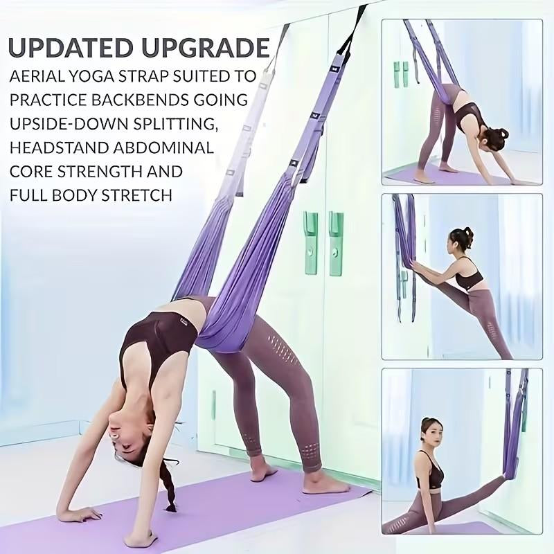 Aerial Yoga Hammock, 1 Count Home Yoga Stretching Belt, Yoga Band, Yoga & Pilates Equipment for Home Gym, Fitness Equipment for Women & Men